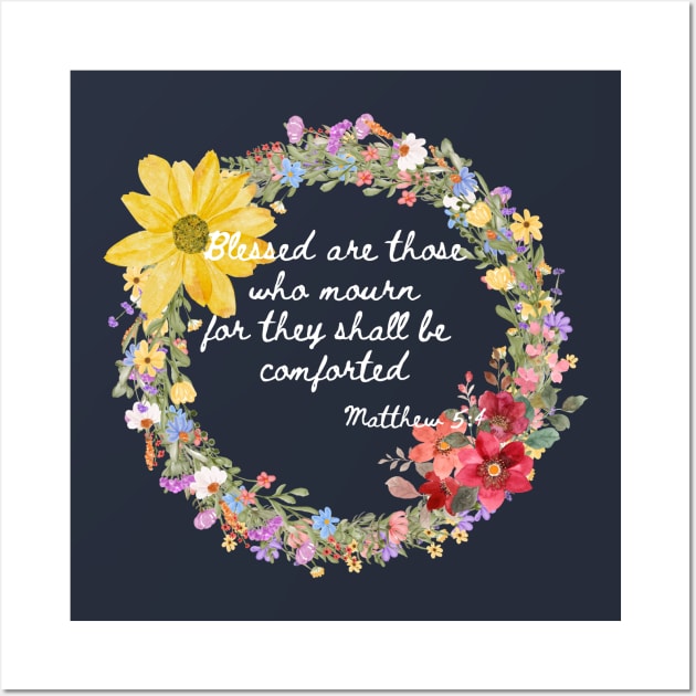 Beatitudes Matthew 5:4 Light Letters Wall Art by Beloved Gifts